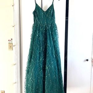 green emerald velvet dress Macy Lace Up Slim Glitter Satin Formal Dress